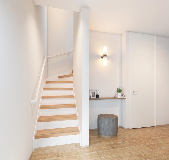 ウスイータ階段とウスイータでリフォームしたイメージ