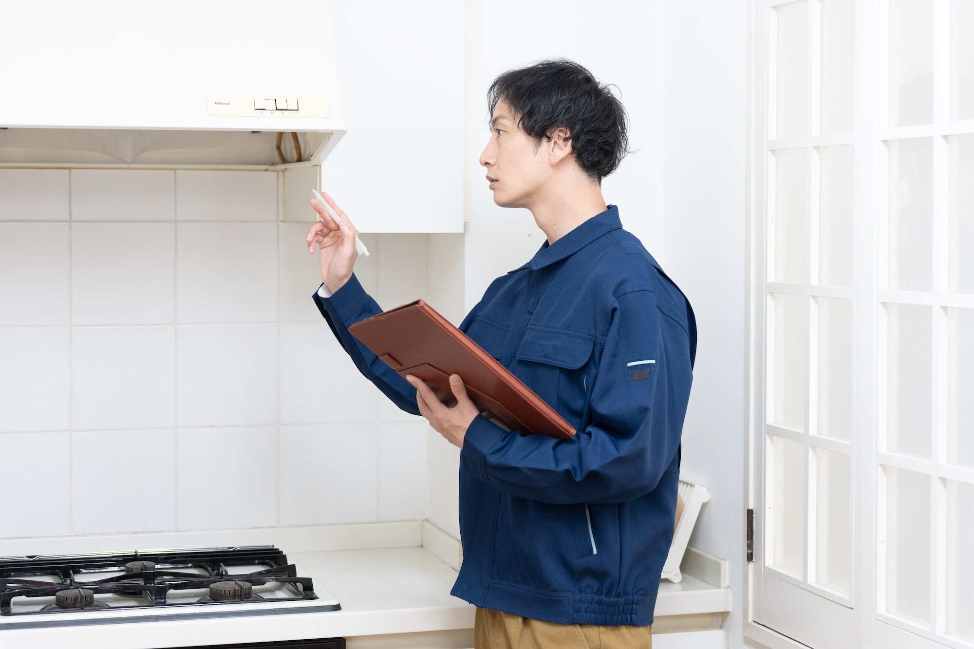 現地調査に来た作業員