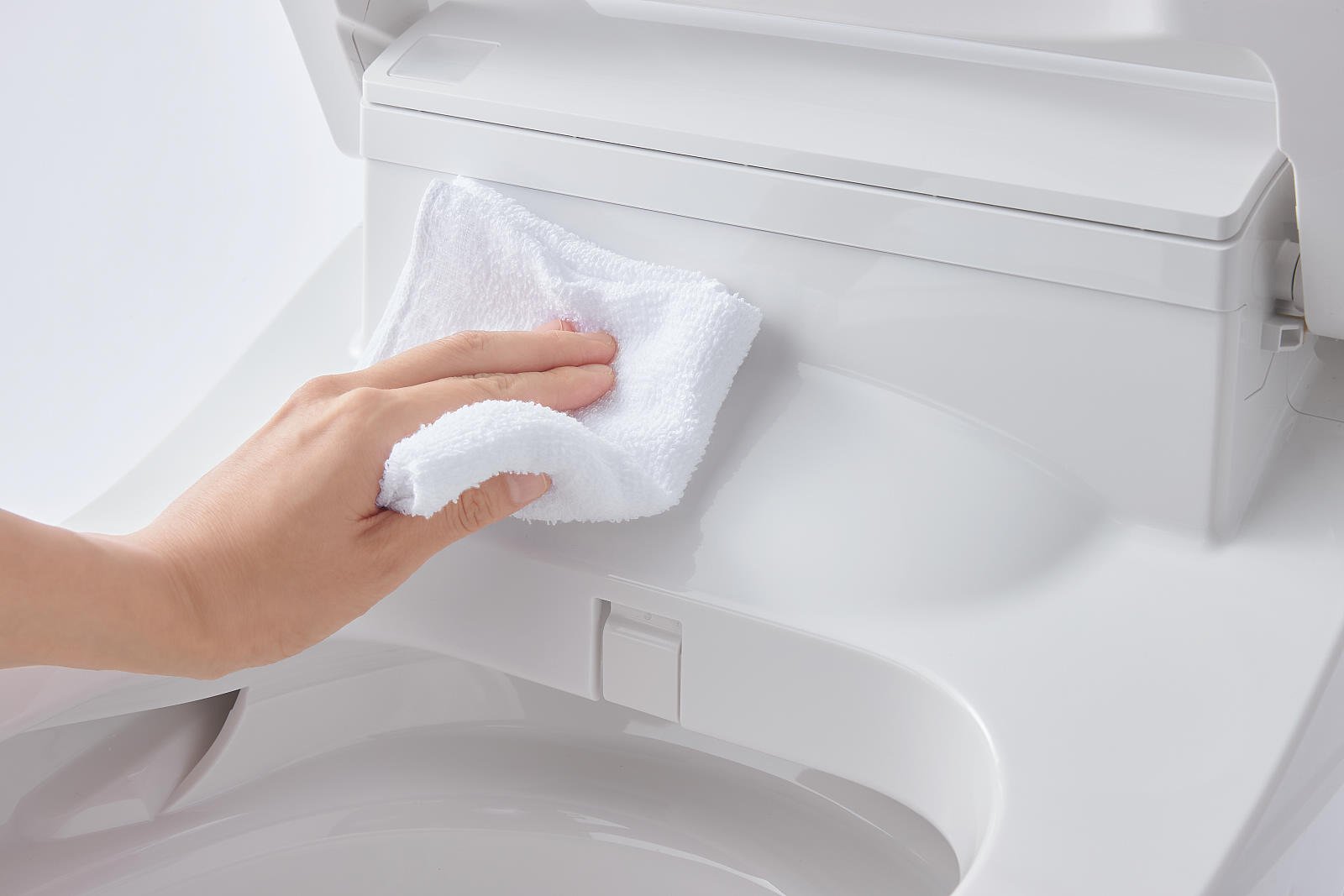 便座と便器のスキマがないので掃除しやすい様子